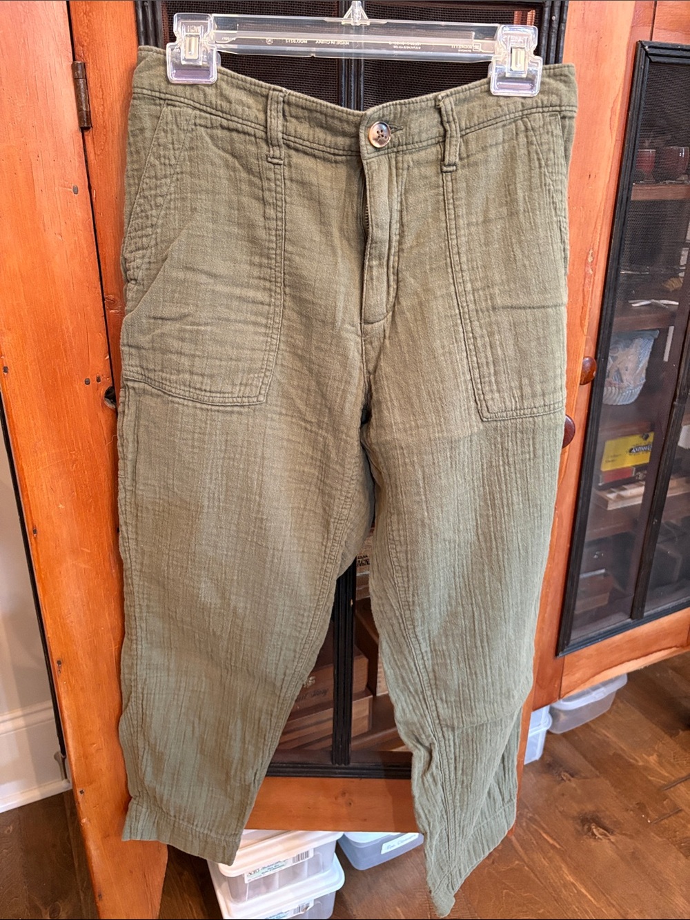 Old Navy Olive Green Women's Textured Jogger Pants
